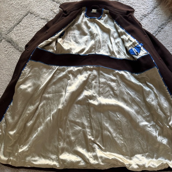 J Crew Lady Day chocolate brown wool coat belted peacoat 6 - Picture 4 of 12